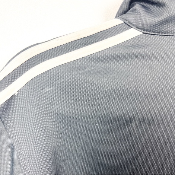 Adidas Long Sleeve Zip-Up Grey & Orange/Red Athletic Jacket - Picture 4 of 10